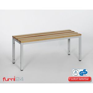 Furni24 Kleedkamerbank met Stalen Frame, Garderobebank, sportbank bank voor kleedkamer, 100 x 42 x 40 cm
