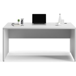 Furni24 Bureau Nuvi, homeoffice, bureautafel 180 cm x 80 cm x 75 cm, grijs decor