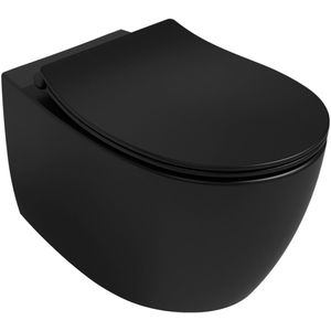Isvea Wc Toilet Badkamer Hangend Zwart Inclusief Bevestigingsset