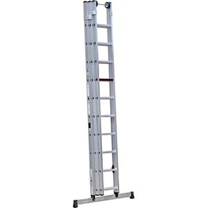 Professionele Reformladder | 3-delig | 3x10 treden | Aluminium | Anti slip | EN 131-1 + 2, NEN 2484, TÜV en GS gecertificeerd