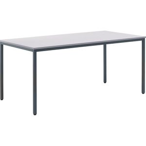 eurokraft basic Multifunctionele tafel, h x b x d = 720 x 1600 x 800 mm, blad lichtgrijs, frame basaltgrijs