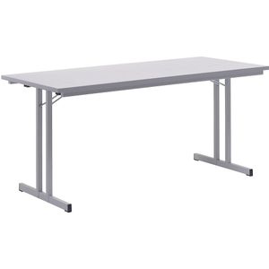 Inklapbare tafel, met extra sterk tafelblad, hoogte 720 mm, 1600 x 800 mm, frame lichtgrijs, blad lichtgrijs
