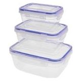 Excellent Houseware Lebensmittelbehälter mit Dichtung 3 Stück universal