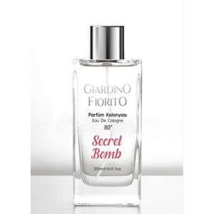 Giardino Fiorito | Secret Bomb | Parfum Cologne | 80 Graden | Eau De Cologne | Transparant | Fles | Spray | 250 ML