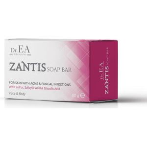 Dr EA Laboratories | Zantis | Medische Zeep voor Gezicht en Lichaam |  voor Acne en Schimmelinfecties | Handzeep | Zwavel | Salicylzuur | Glycolzuur | Geel | Blok | 80 GR