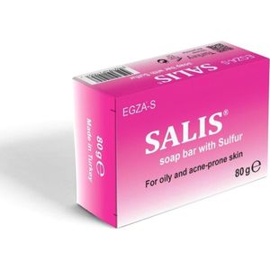 Egza S | Salis | Zeep | Handzeep | Zwavel en Salicylzuur | Vette en Acnegevoelige Huid | Natuurlijke Ingredienten | Geel | Blok | 80 GR