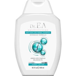 Dr EA Laboratories© | Anti Hairloss Herbal Shampoo | Kruiden Shampoo tegen Haaruitval | Normaal en Droog Haar | Natuurlijke Ingredienten | Alle Haartypes | Dermatologisch Getest | voor Haarverlies en Dun Haar | Transparant | Fles | 300 ML