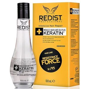 REDIST Keratine haarolie 100 ml voor de anti-kroesbehandeling van droog, broos en beschadigd haar, haarverzorging, keratine haarkuur, keratine haarbehandeling, glans en soepelheid, wimperolie