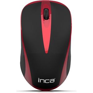 BasicTeQ - Inca IWM-221RSK - Draadloze Muis - Blauw/Rood - Ergonomisch Ontwerp