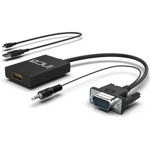 VGA-auf-HDMI-Konverter mit USB-Stromadapter und Audiokabel (HDMI-Buchse, VGA-Stecker)