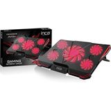 Inca - ARRAX - Notebookstandaard - Zwart - Rood - 5x Ventilator