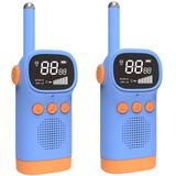 D20 Walkie-Talkie Children Toy Mini Wireless Call Interactive Toy  Colour: Blue + Blue