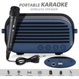 New Rixing NR-3000M Bluetooth 5.0 Portable Karaoke Wireless Bluetooth Speaker with Microphone & Shoulder Strap(Red)