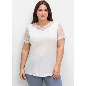 T-shirt - Wit - 100% Viscose - Korte Mouwen - Ronde Hals