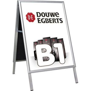 update displays Kundenstopper silber DIN B1 2 Fächer