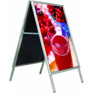 update displays Kundenstopper silber DIN A1 2 Fächer