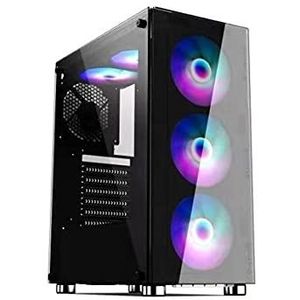 Elba G13 Glazen paneel 3xRGB Fan Atx Gaming Gaming Gaming Case