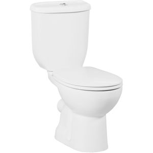 Toiletpot Staand Boss & Wessing Sedef Met Bidet Achter Aansluiting Wit