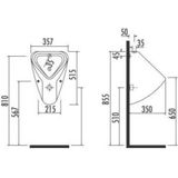 Sanigoods Mida staand bidet met overloop en kraangat wit