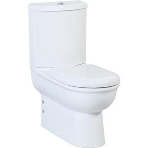 Toiletpot Staand Boss & Wessing Selin Met Bidet Onder En Muur Aansluiting Wit
