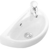 Aqualine - Creavit Keramik Waschbecken Handwaschbecken 39x23 cm Weiß - Weiß