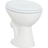 Toiletpot staand bws holt muur aansluiting wit