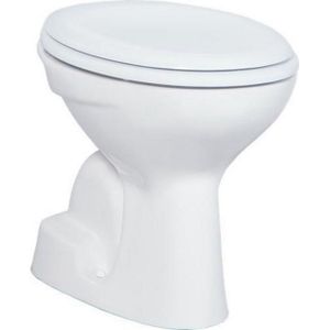Toiletpot staand bws caro onder aansluiting wit