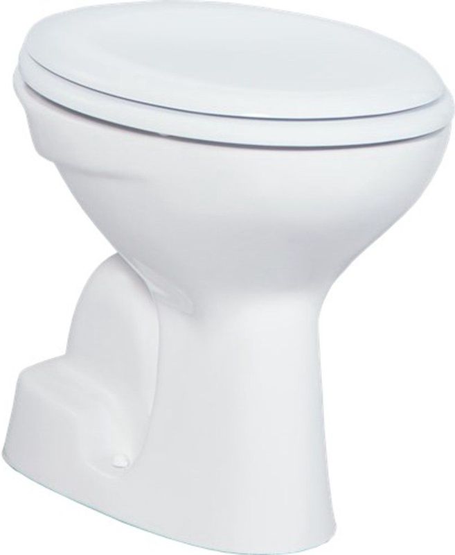 Toiletpot staand bws caro onder aansluiting wit