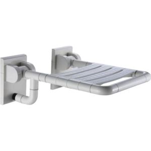Douchezitting - Opklapbaar - Wit - Kunststof - Draagvermogen 120 KG