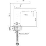 Boss & Wessing - Sharp - Wastafelkraan - Goud - Mengkraan