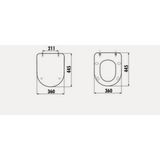 Creavit - Flat Wc-Zitting - Duroplast - Goud - Softclose - Quick Release