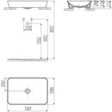 Creavit Ultra Waskom Zonder Kraangat 40x60cm Mat Basalt