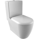 Toiletpot staand bws grande met bidet onder en muur aansluiting wit