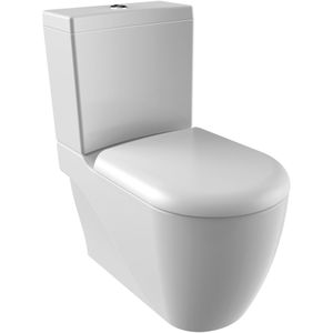 Staand toilet Creavit Grande XXL wit, met bidetsproeier, muur/onder uitgang