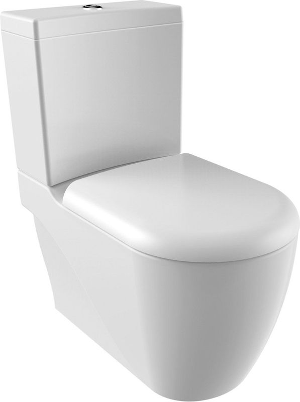 Toiletpot staand bws grande onder en muur aansluiting wit