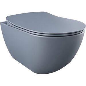 Creavit design ophang wc met toiletzitting Rim Off  mat Basalt