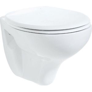 Creavit Perla Wandclosetpot Met RVS Sproeier (Bidet) Wit