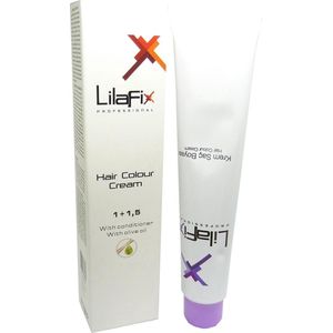 LilaFix Professional Hair Colour Cream Permanente haar kleuring 100ml - 08/1 Light Ash Blonde / Hellblond asch
