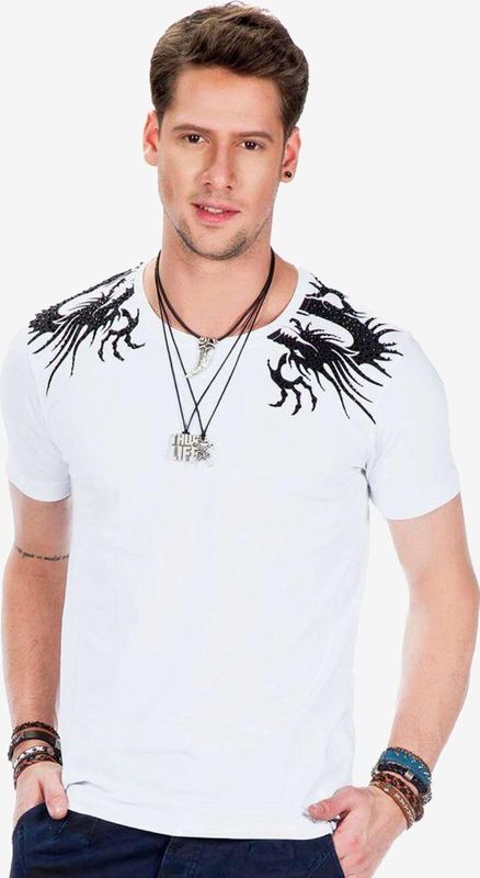 Cipo & Baxx T-Shirt T-Shirts mit Totenkopf-Print, CT-376