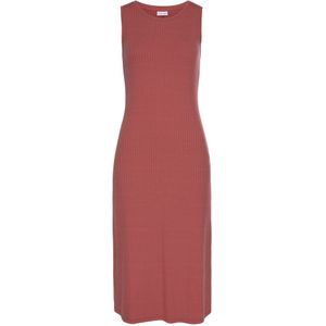 Terracotta - Zomerjurk - Geribde Stof - Nauwsluitende Pasvorm