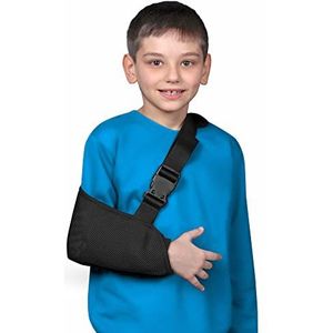 Soles - Pediatrische Mesh Arm Sling - Zwart - Gewatteerde Schouderband