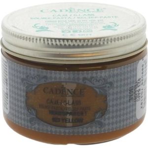 Cadence Glas Transparant Relief Pasta 150 ml Geel