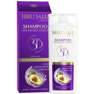 Ebru Şalli by Thalia Avocado Volumizing Shampoo 300ml - Voor Vettig Haar, Verrijkt met Biologische Olie, Geeft Volume & Glans, Zonder SLES/SLS & Parabenen, Dierproefvrij