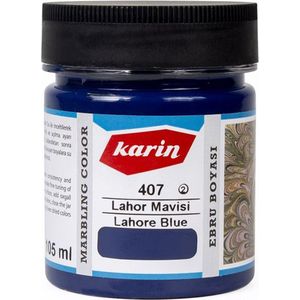 Ebru / Papiermarmer Verf - Lahore Blauw - 105 ml