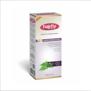 Hairfly shampoo Brandnetel | 400 ml | Milde reiniging voor elk haar | Geeft glans en frisheid voor het hele gezin en dagelijks gebruik | Natuurlijk effectief tegen haaruitval