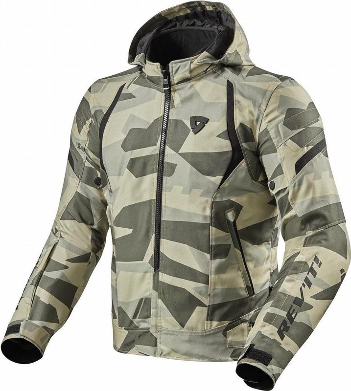 REV'IT! Flare 2 Camo Motorjas - Zwart Grijs - Lente/Herfst