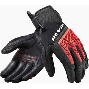 REV'IT! Sand 4 Black Red Motorcycle Gloves M - Maat M - Handschoen