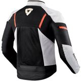 REV'IT! Jacket GT R Air 3 - Jas - Wit - Neon Rood - Materiaal