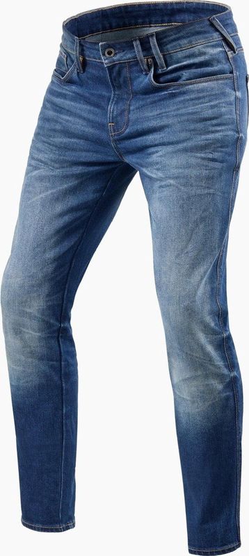 Rev'It! Carlin SK - Motorjeans - Medium Blauw - CORDURA DENIM