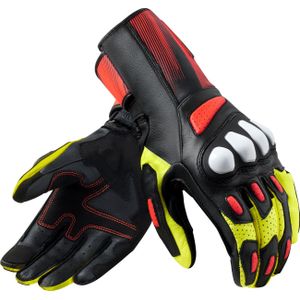 Revit Metis 2, handschoenen, Zwart/Neon-Geel/Neon-Rood, XXL